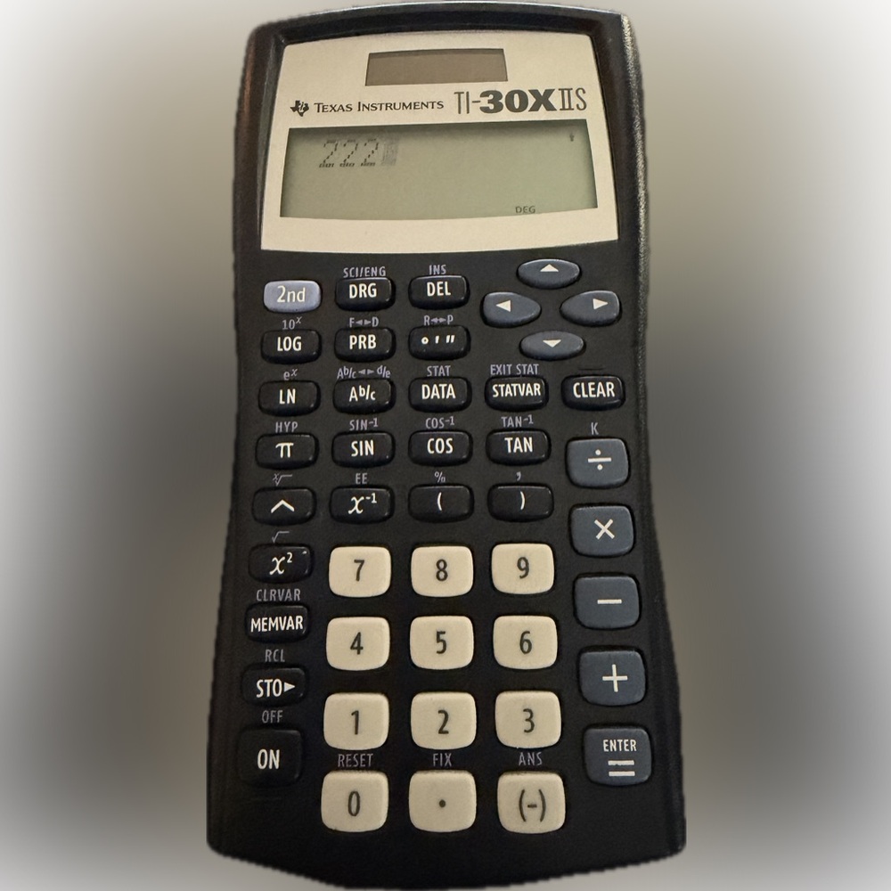 Texas Instruments TI-30X IIS Calculator in Black and White